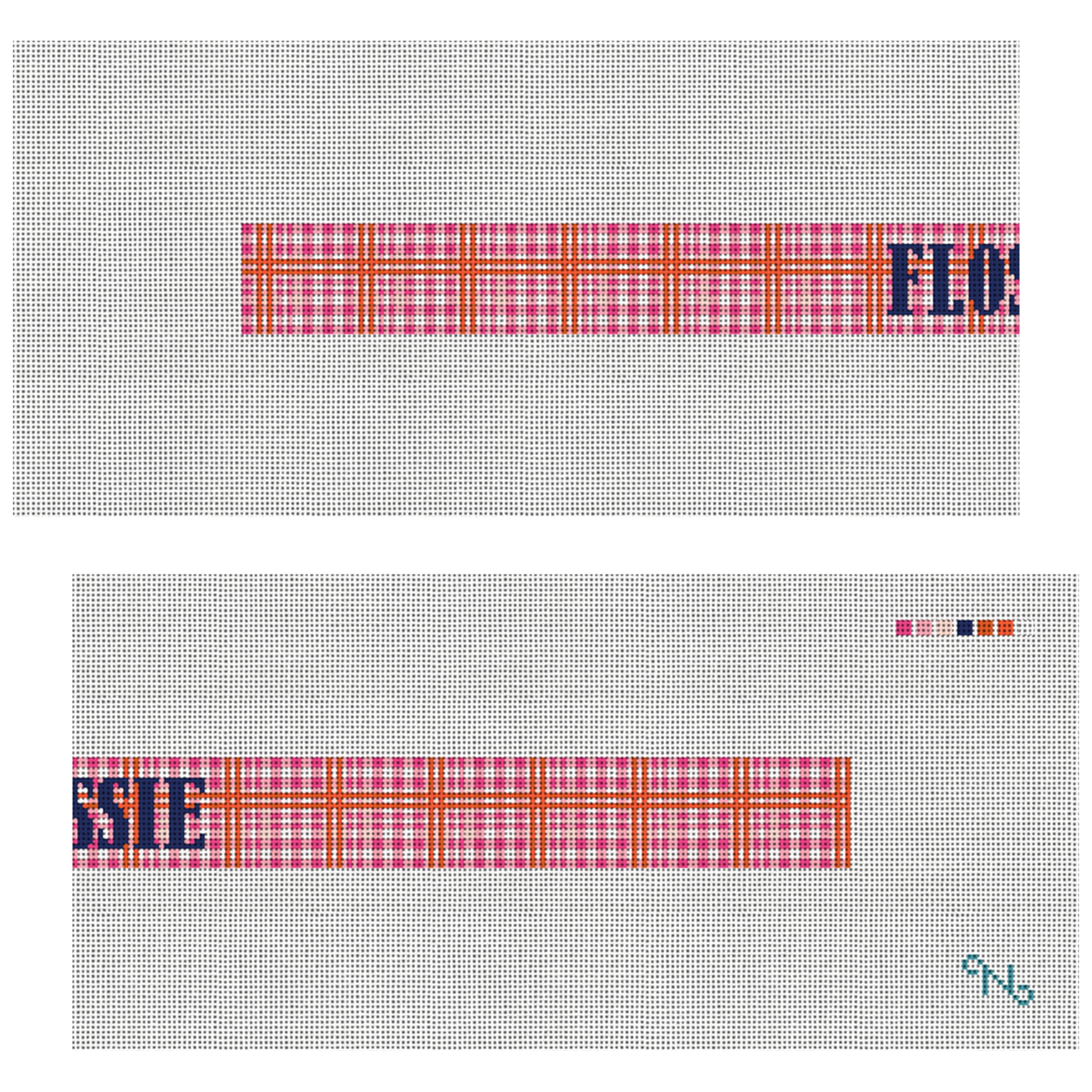 Pretty Plaid Needlepoint Dog Collar Kit