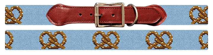 Pretzel Needlepoint Dog Collar