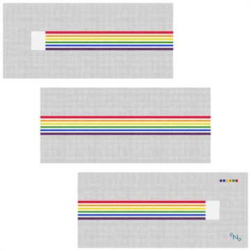 Pride Stripe Needlepoint Belt Kit Stitched Preview
