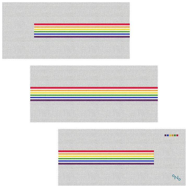 Pride Stripe Needlepoint Belt Kit Stitched Preview