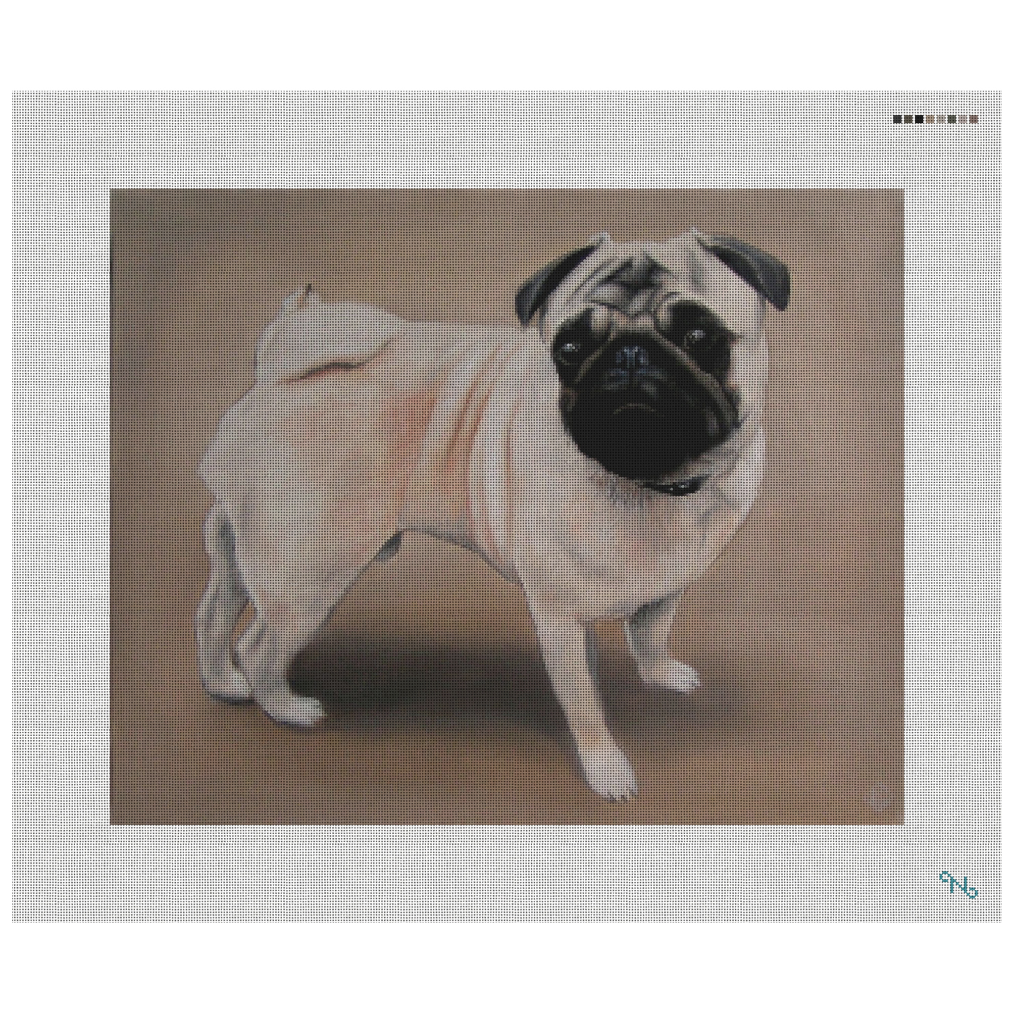 Pug Needlepoint Kit