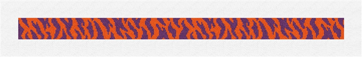 Purple Tiger Stripes Needlepoint Dog Collar Kit