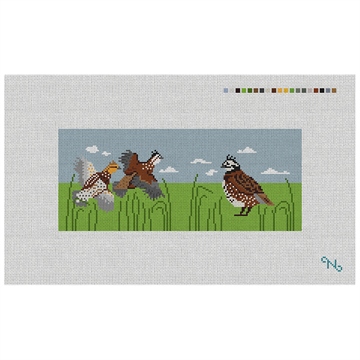 Quail Needlepoint Flask Kit