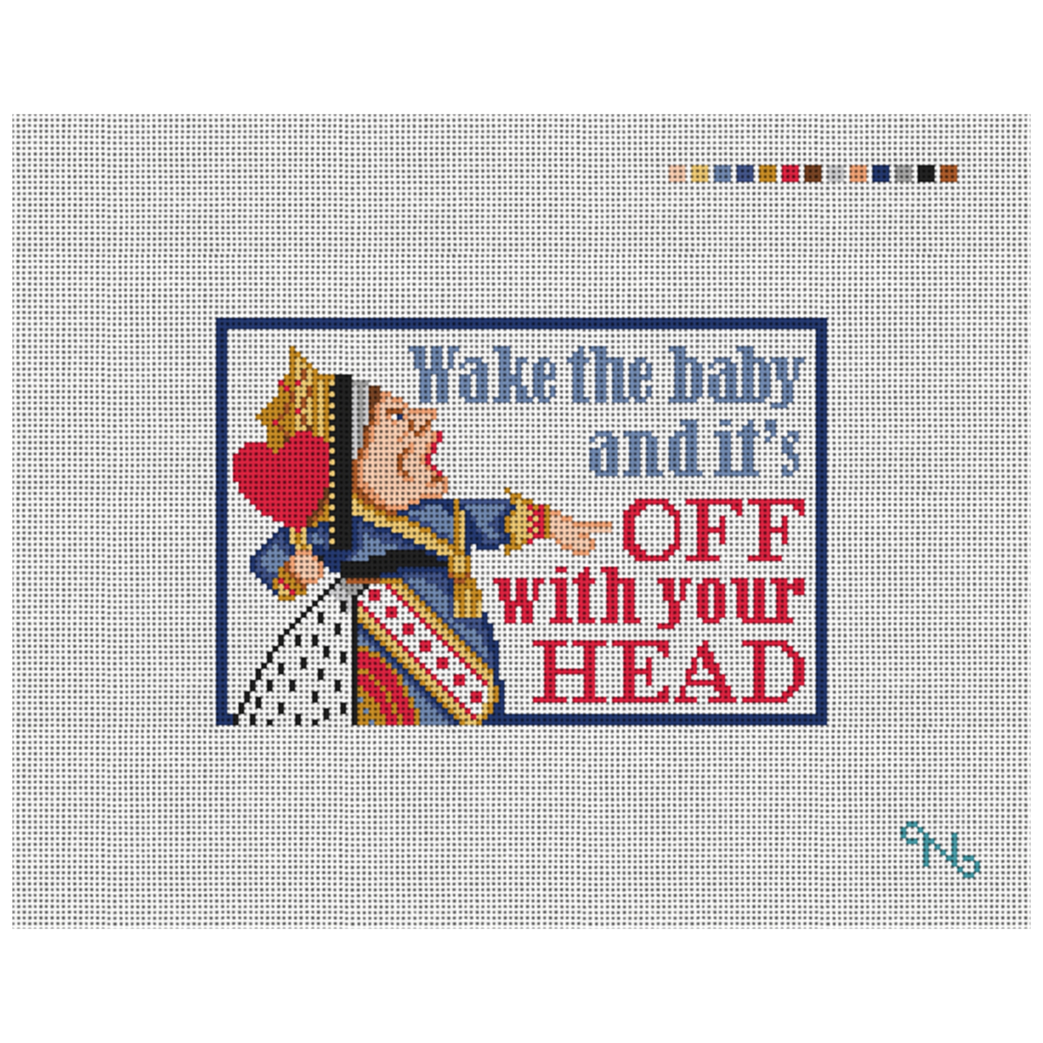 Queen Of Hearts Needlepoint Door Hanger Kit