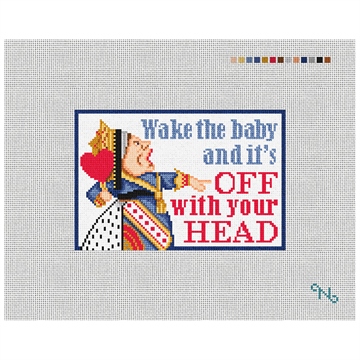 Queen Of Hearts Needlepoint Door Hanger Kit Stitched Preview
