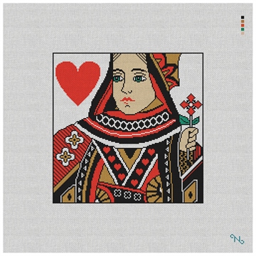 Queen of Hearts Needlepoint Pillow Kit