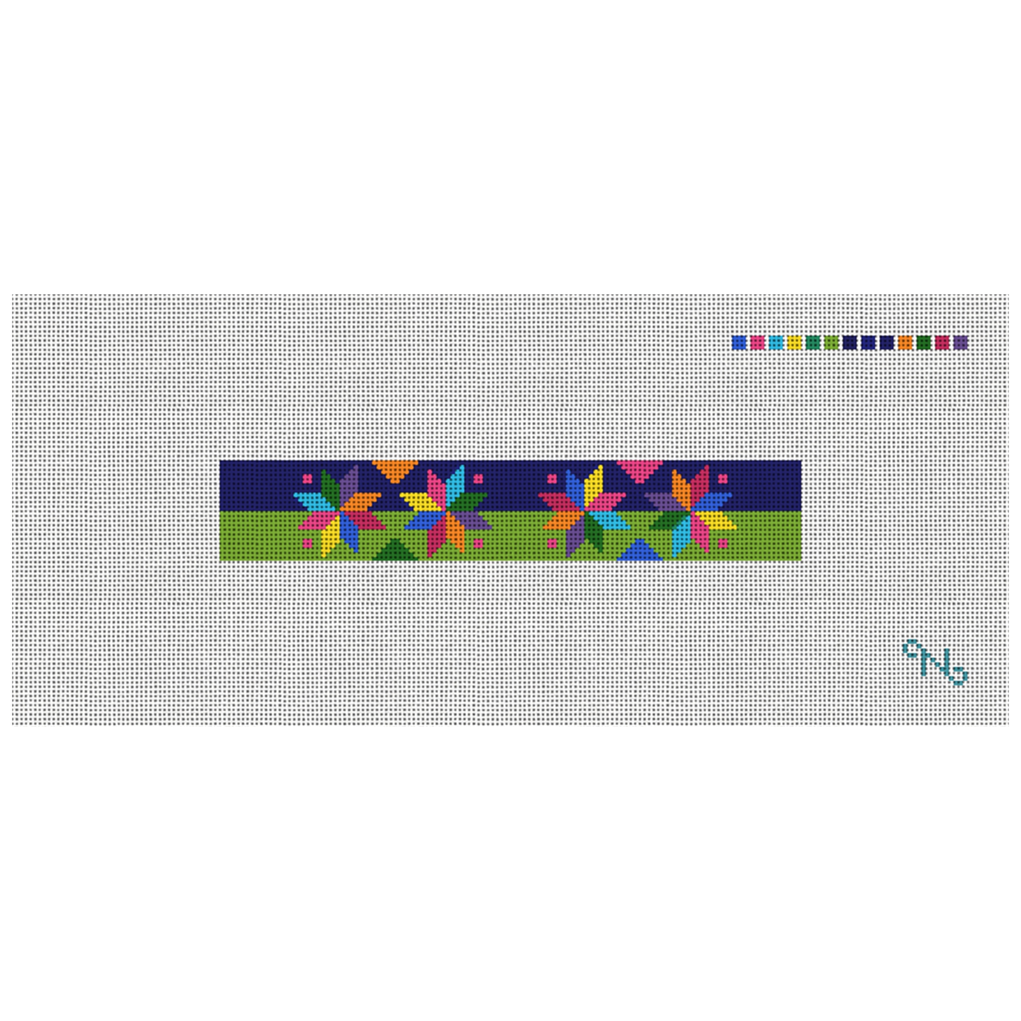 Quilt Stars Needlepoint Key Fob Kit