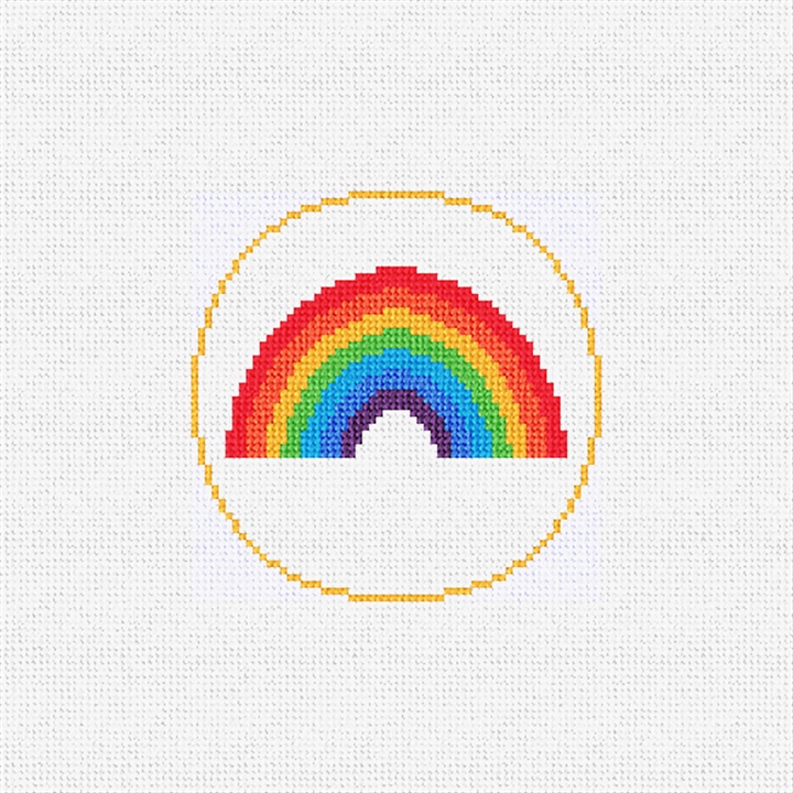 Rainbow Four Inch Needlepoint Ornament Kit