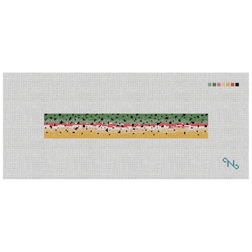 Rainbow Trout Skin Needlepoint Key Fob Kit