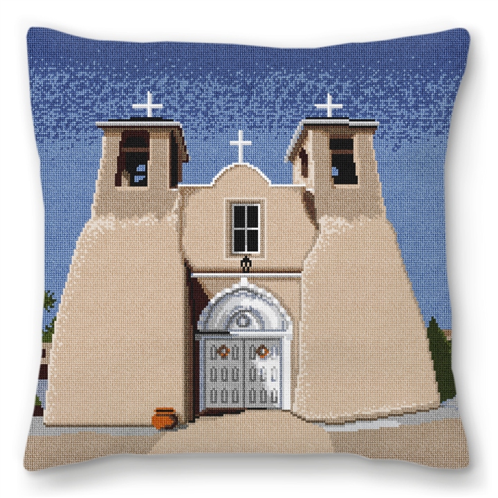 Rancho de Taos Needlepoint Pillow