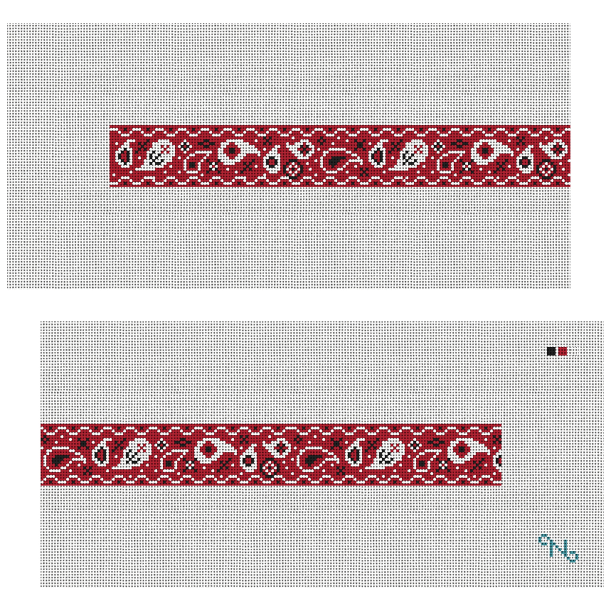 Red Bandana Needlepoint Dog Collar Kit