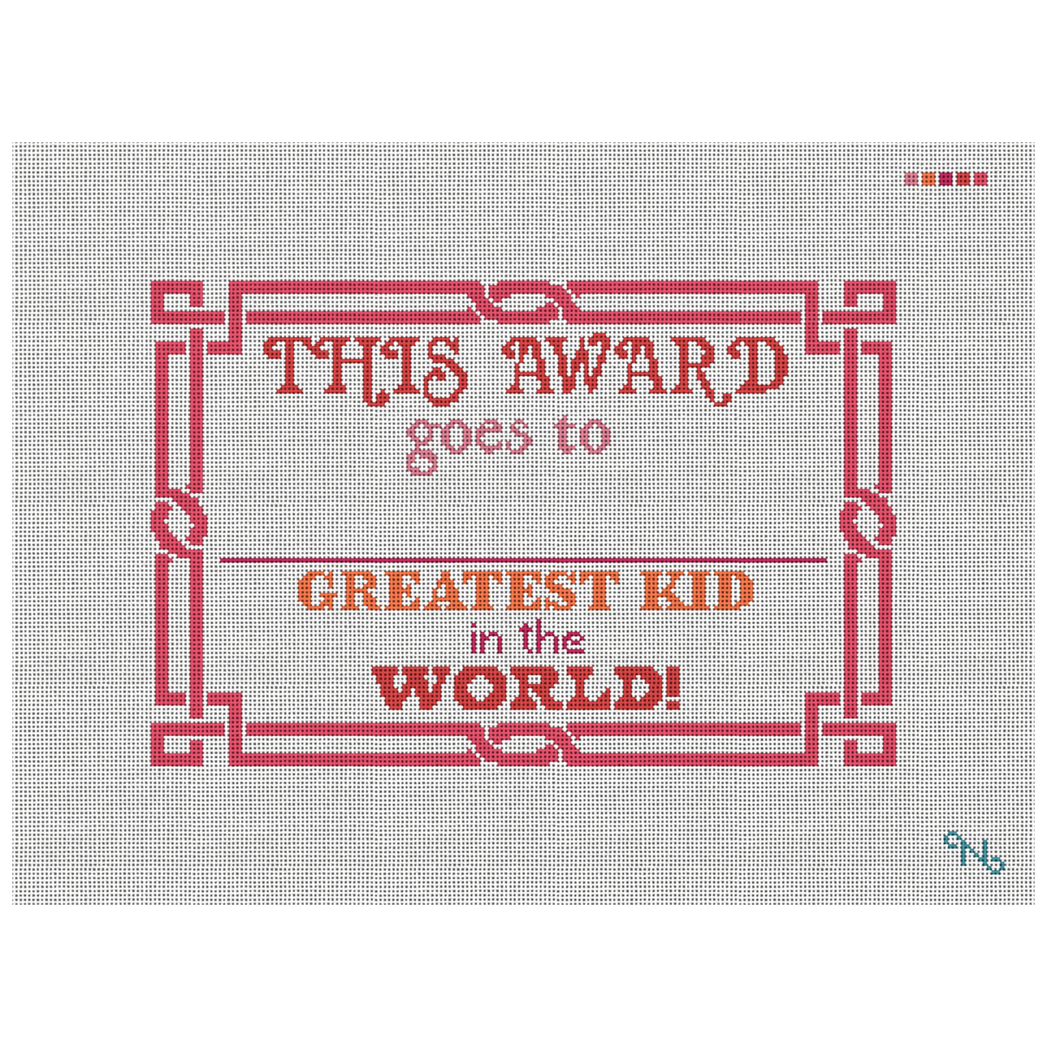 Red Greatest Kid Needlepoint Kit