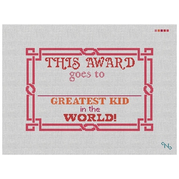 Red Greatest Kid Needlepoint Kit
