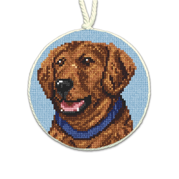 Red Lab Needlepoint Ornament