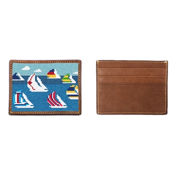 Regatta Needlepoint Card Wallet