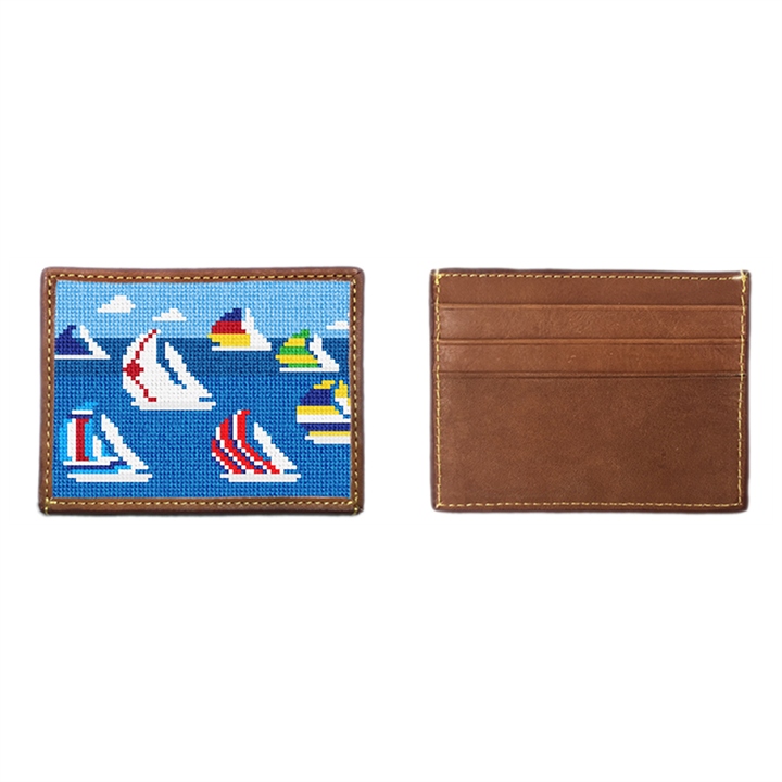 Regatta Needlepoint Card Wallet