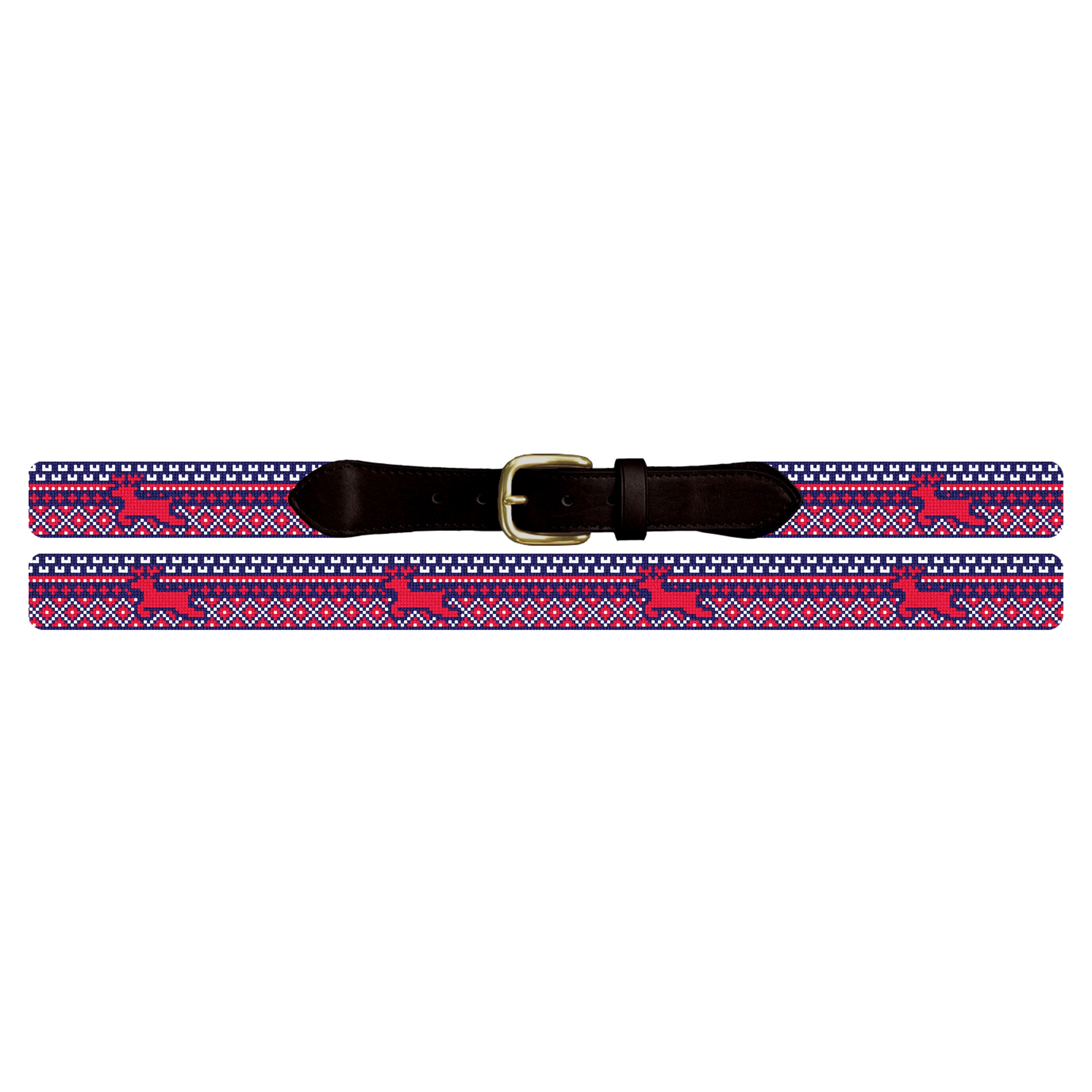 Reindeer Needlepoint Belt