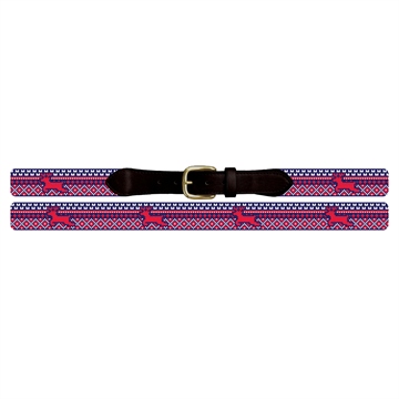 Reindeer Needlepoint Belt