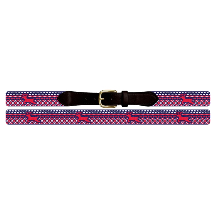 Reindeer Needlepoint Belt 