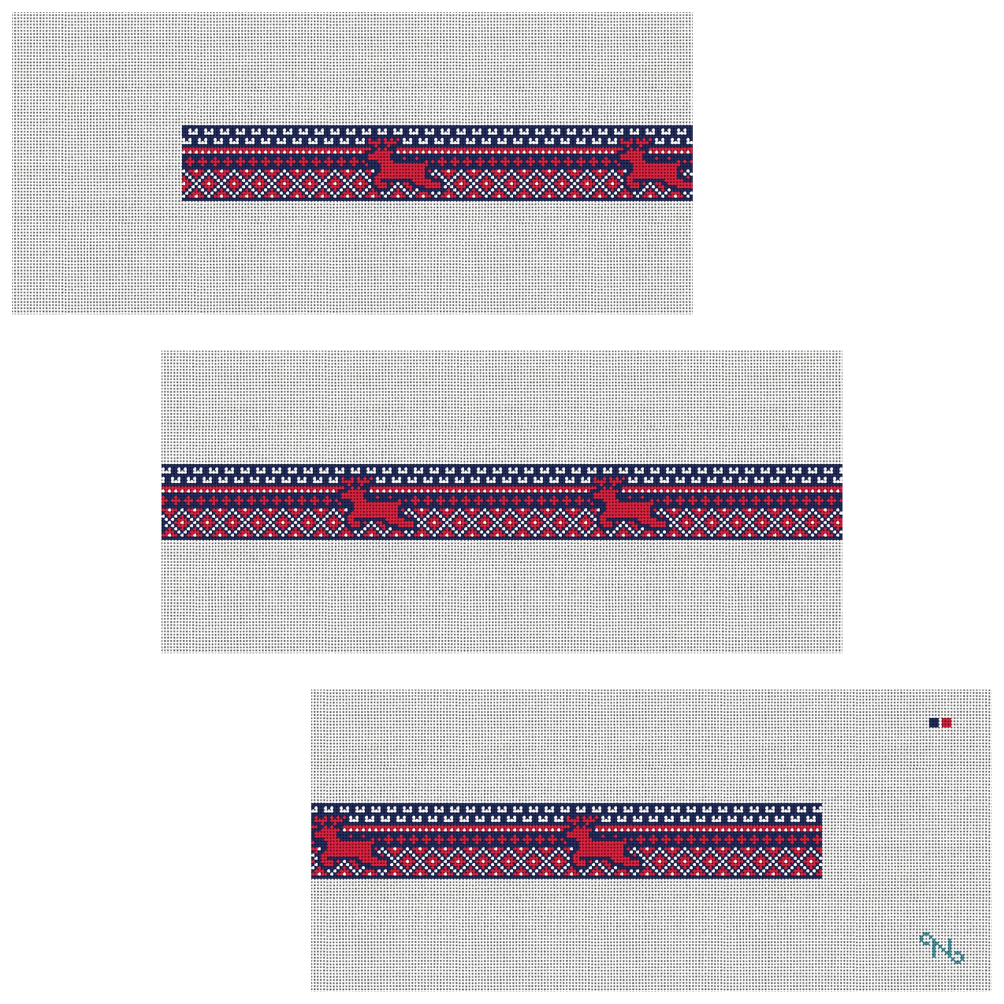 Reindeer Needlepoint Belt Kit
