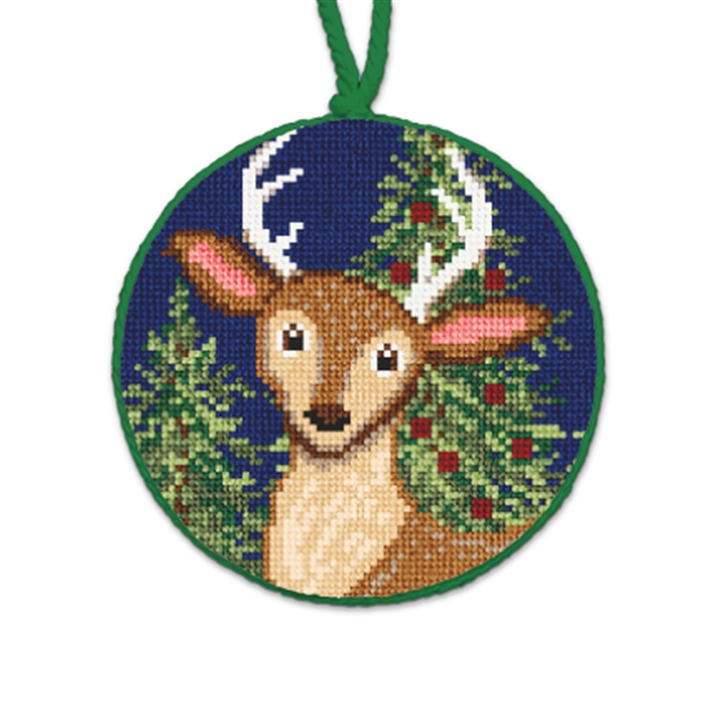Reindeer Wish Needlepoint Ornament
