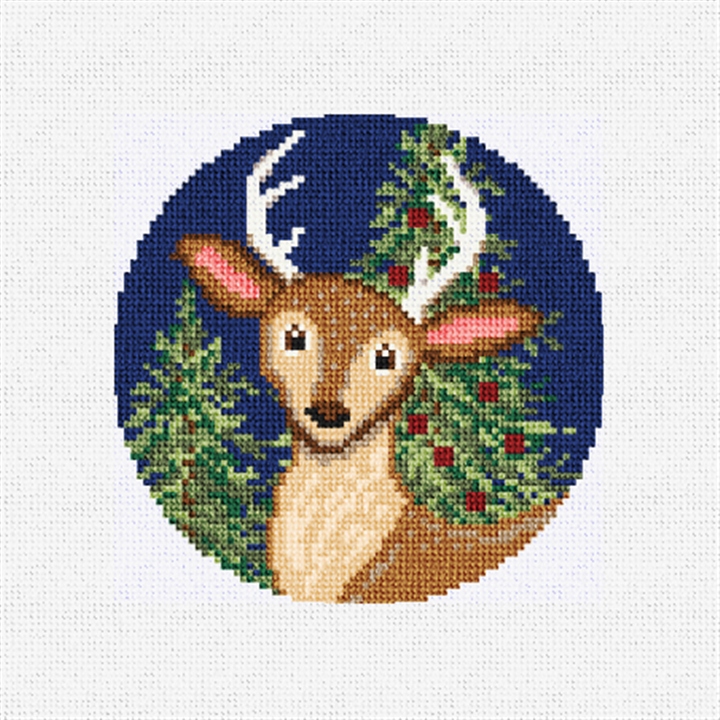 Reindeer Wish Needlepoint Ornament Kit