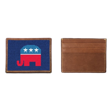 Republican Needlepoint Card Wallet