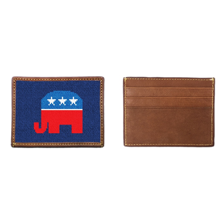 Republican Needlepoint Card Wallet