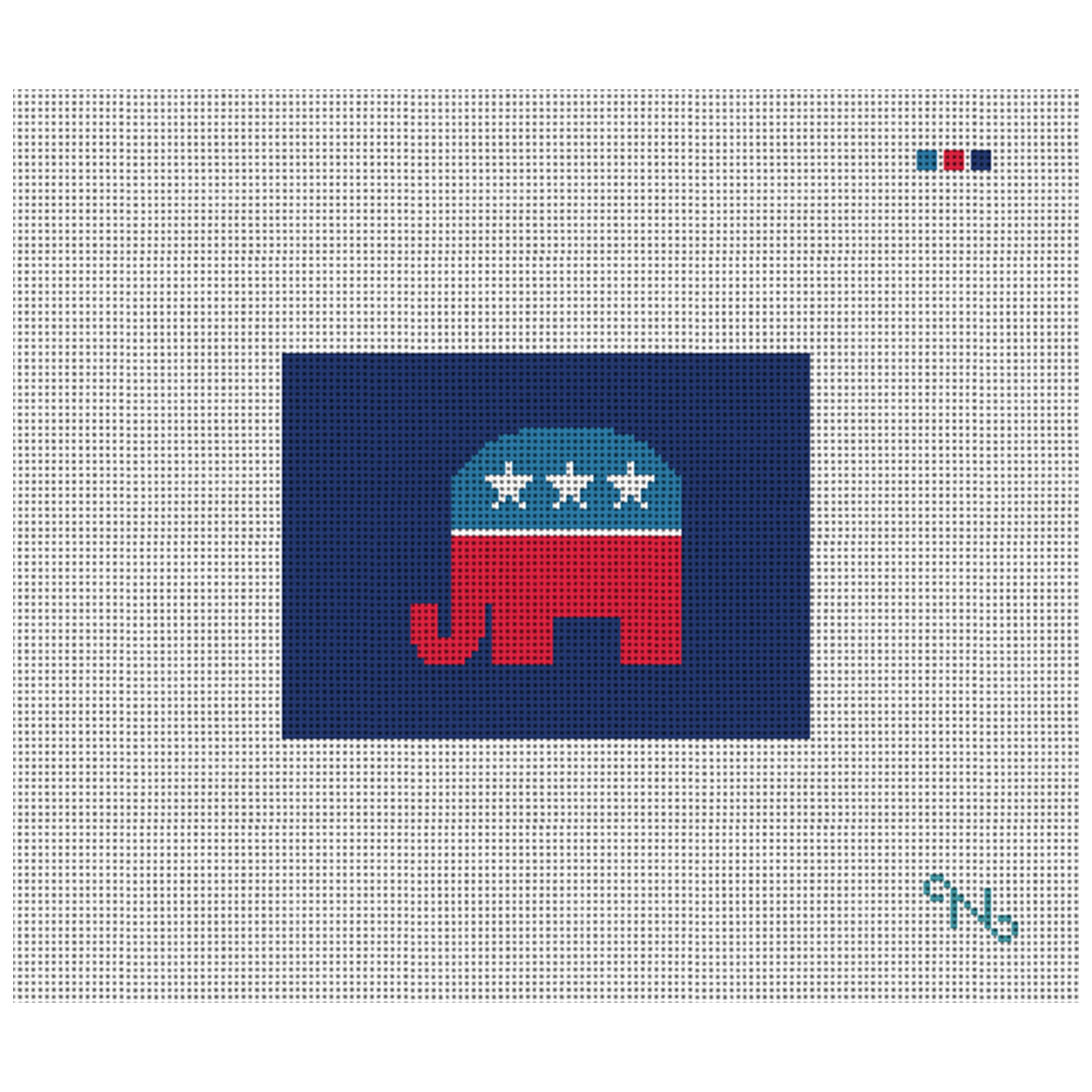 Republican Needlepoint Card Wallet Kit