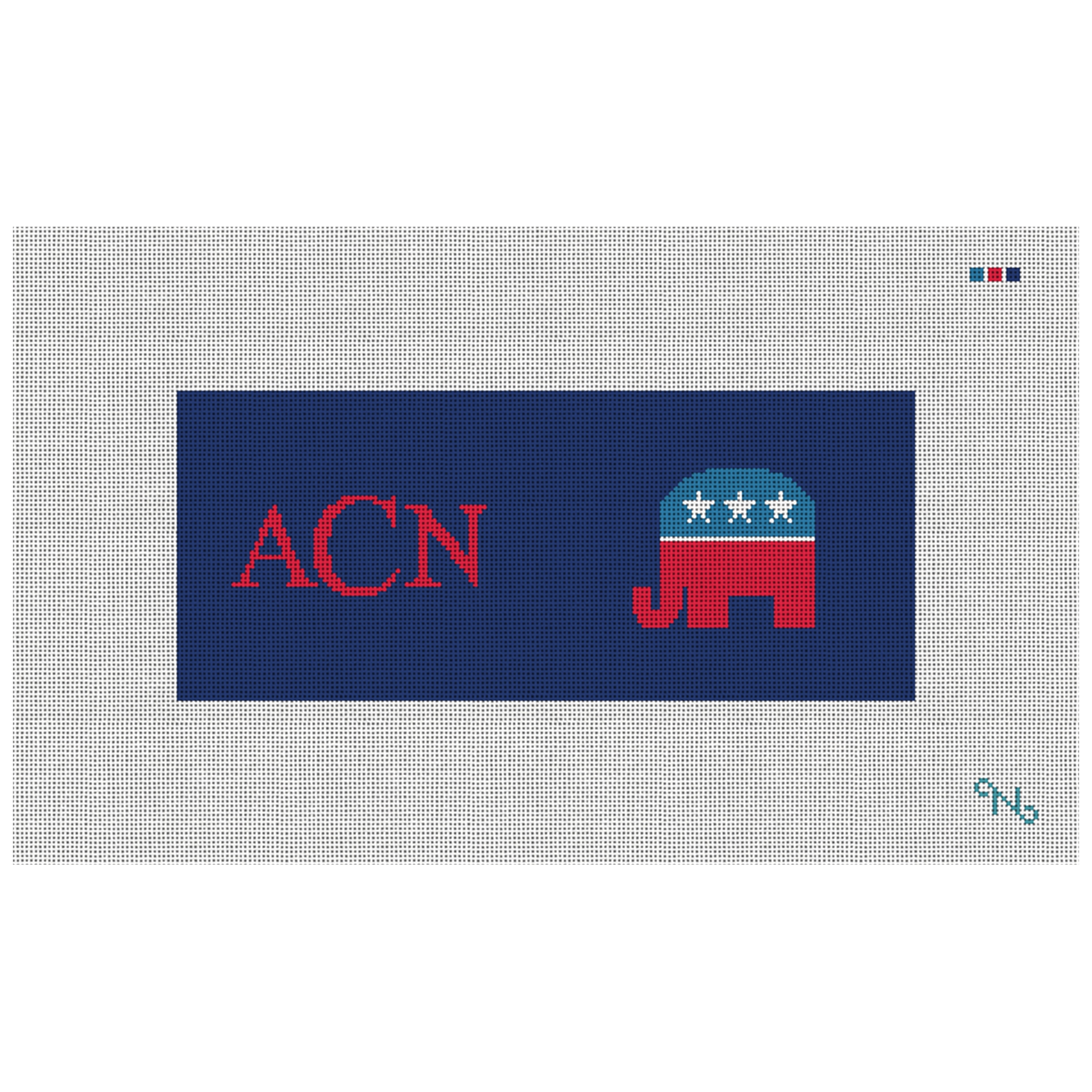 Republican Needlepoint Flask Kit