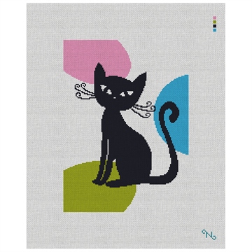 Retro Cat Needlepoint Kit