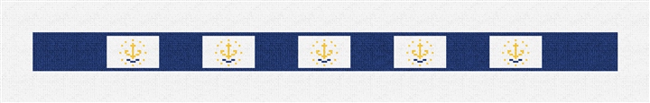 Rhode Island Flag Needlepoint Dog Collar Kit