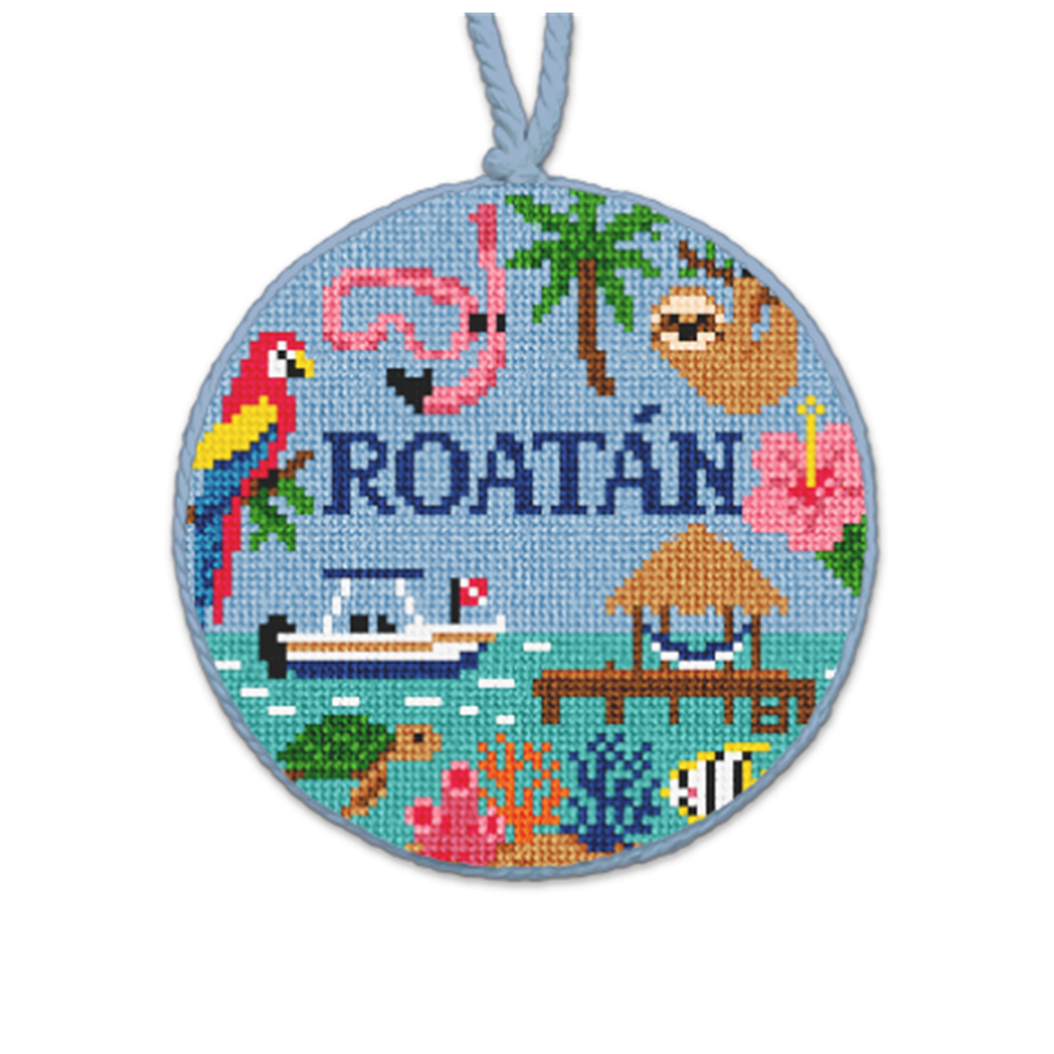 Roatán Needlepoint Ornament