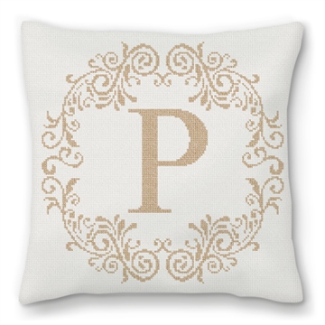 Rochelle Letter Needlepoint Pillow