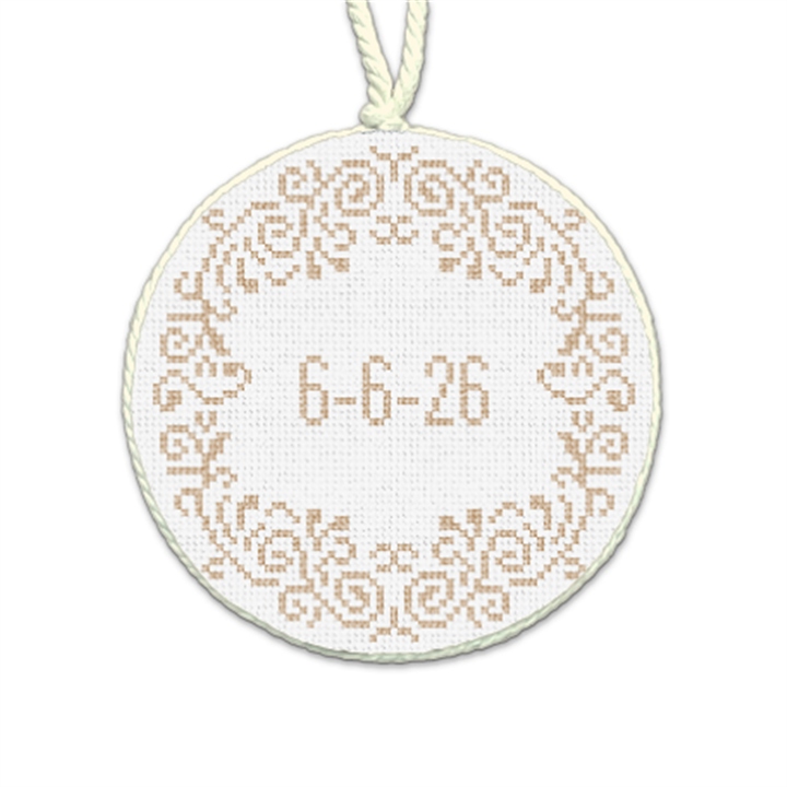 Rochelle Wedding Needlepoint Ornament 