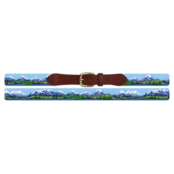 Rocky Mountain Needlepoint Belt