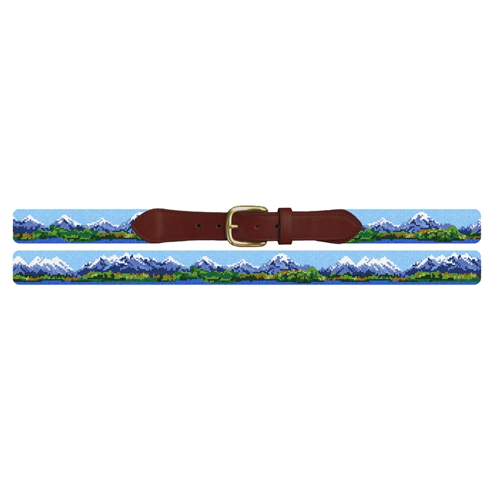 Rocky Mountain Needlepoint Belt
