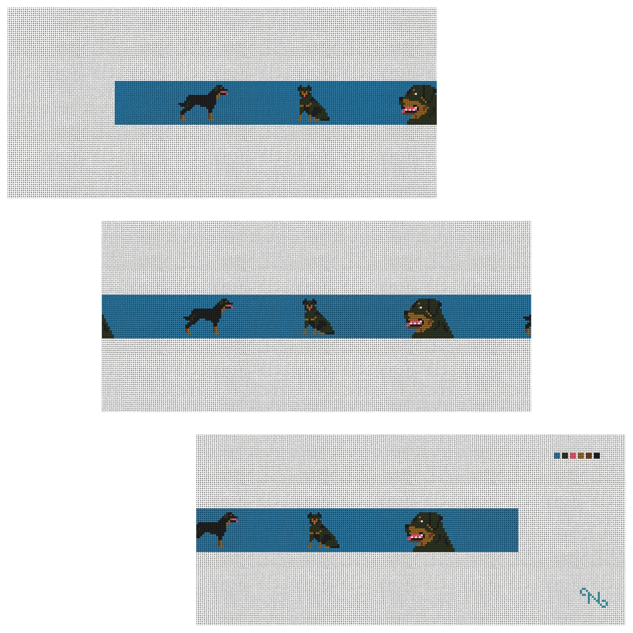 Rottweiler Needlepoint Belt Kit