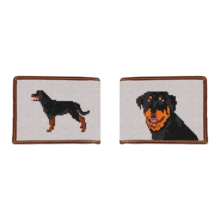 Rottweiler Needlepoint Wallet