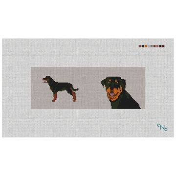 Rottweiler Needlepoint Wallet Kit