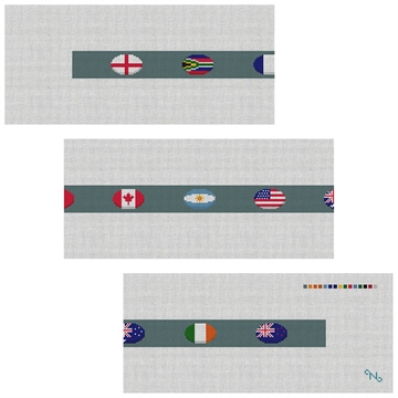 Rugby Nations Needlepoint Belt Kit
