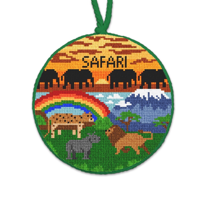 Safari Needlepoint Ornament