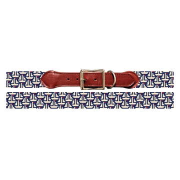 Sail Away Needlepoint Dog Collar