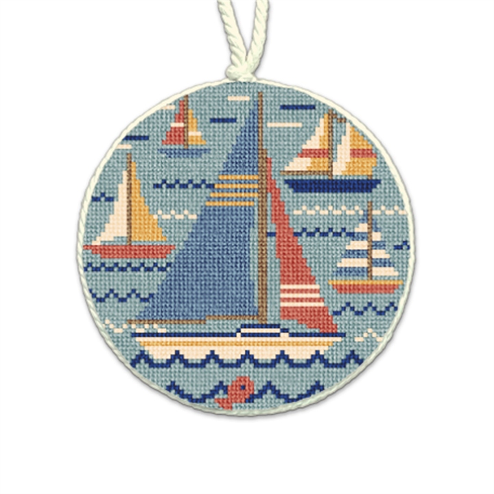 Sail Away Needlepoint Ornament 