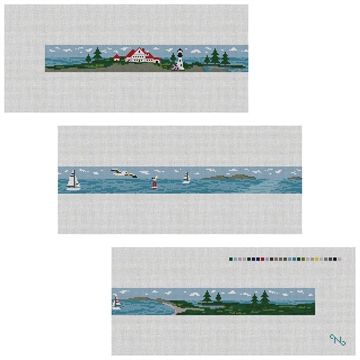 Sailing Landscape Needlepoint Belt Kit