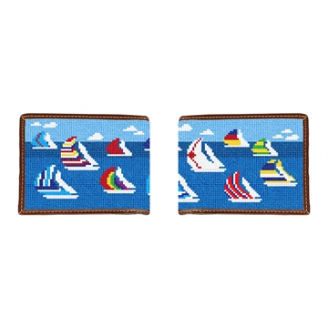 Sailing Regatta Needlepoint Wallet