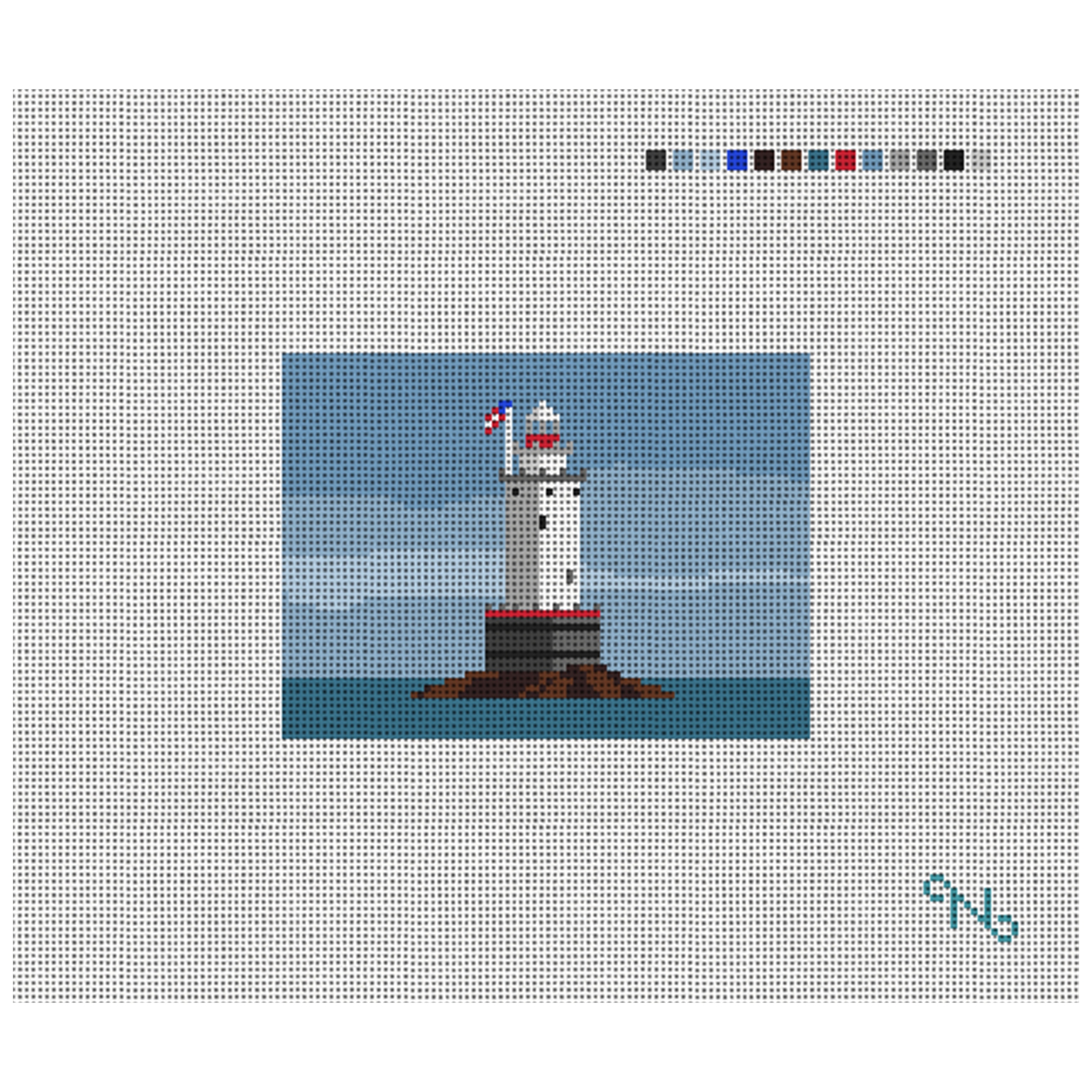 Sakonnet Lighthouse Needlepoint Card Wallet Kit