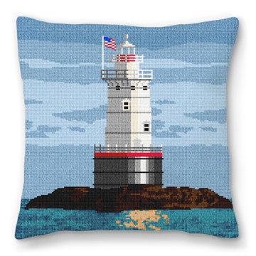 SAKONNET LIGHTHOUSE NEEDLEPOINT PILLOW