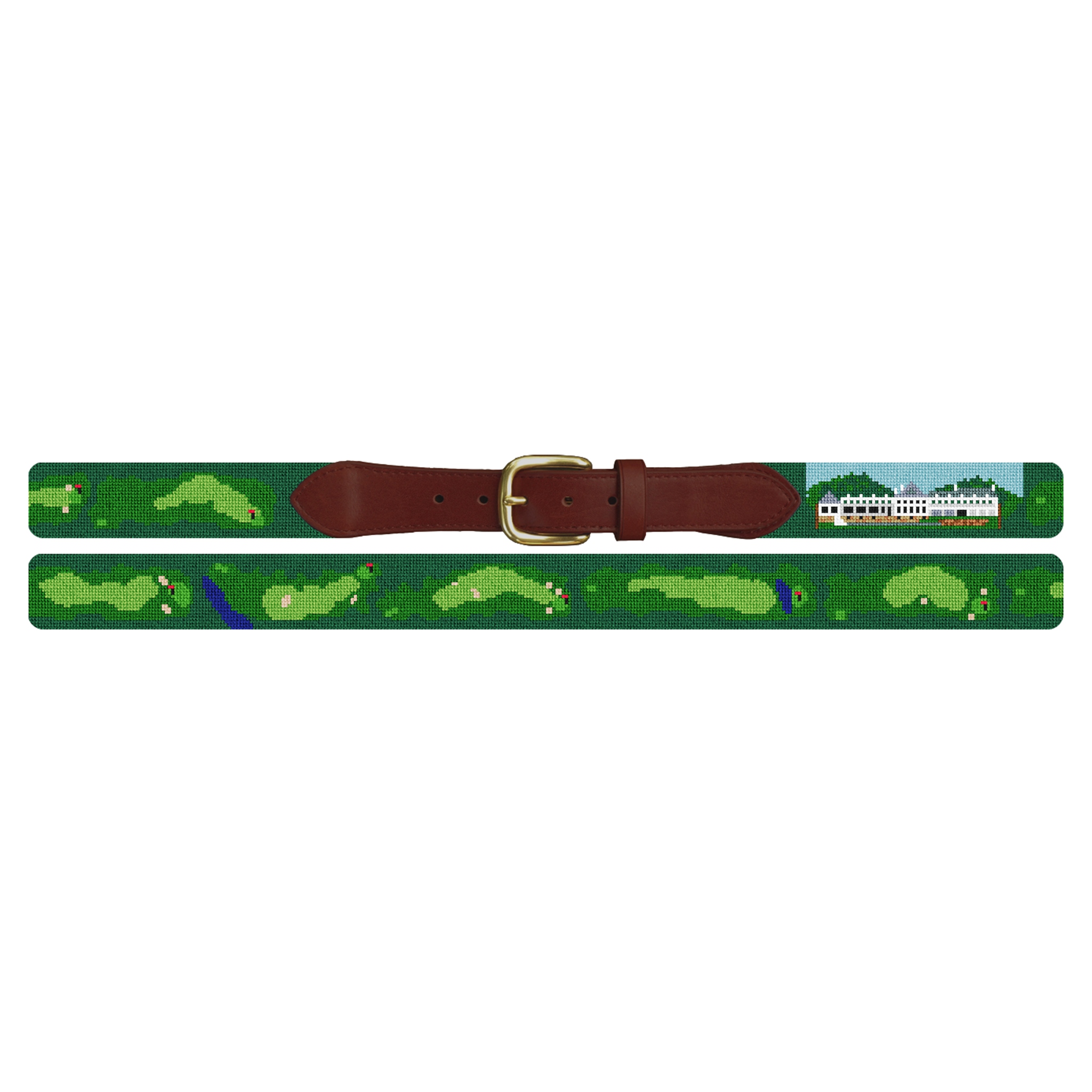 Salem Country Club Golf Course Needlepoint Belt