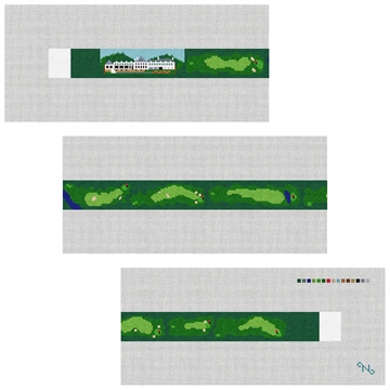 Salem Golf Course Needlepoint Belt Kit Stitched Preview